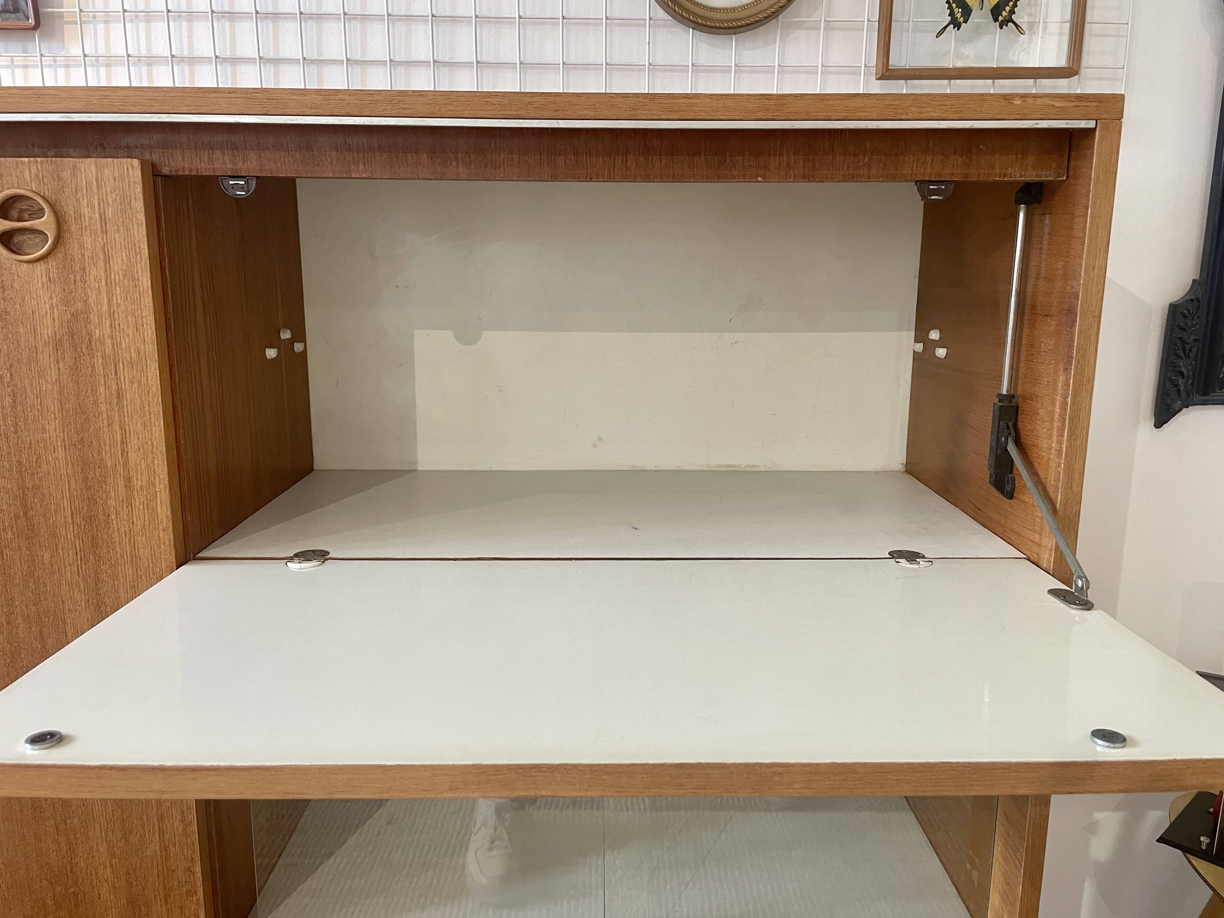 Vintage teak high sideboard