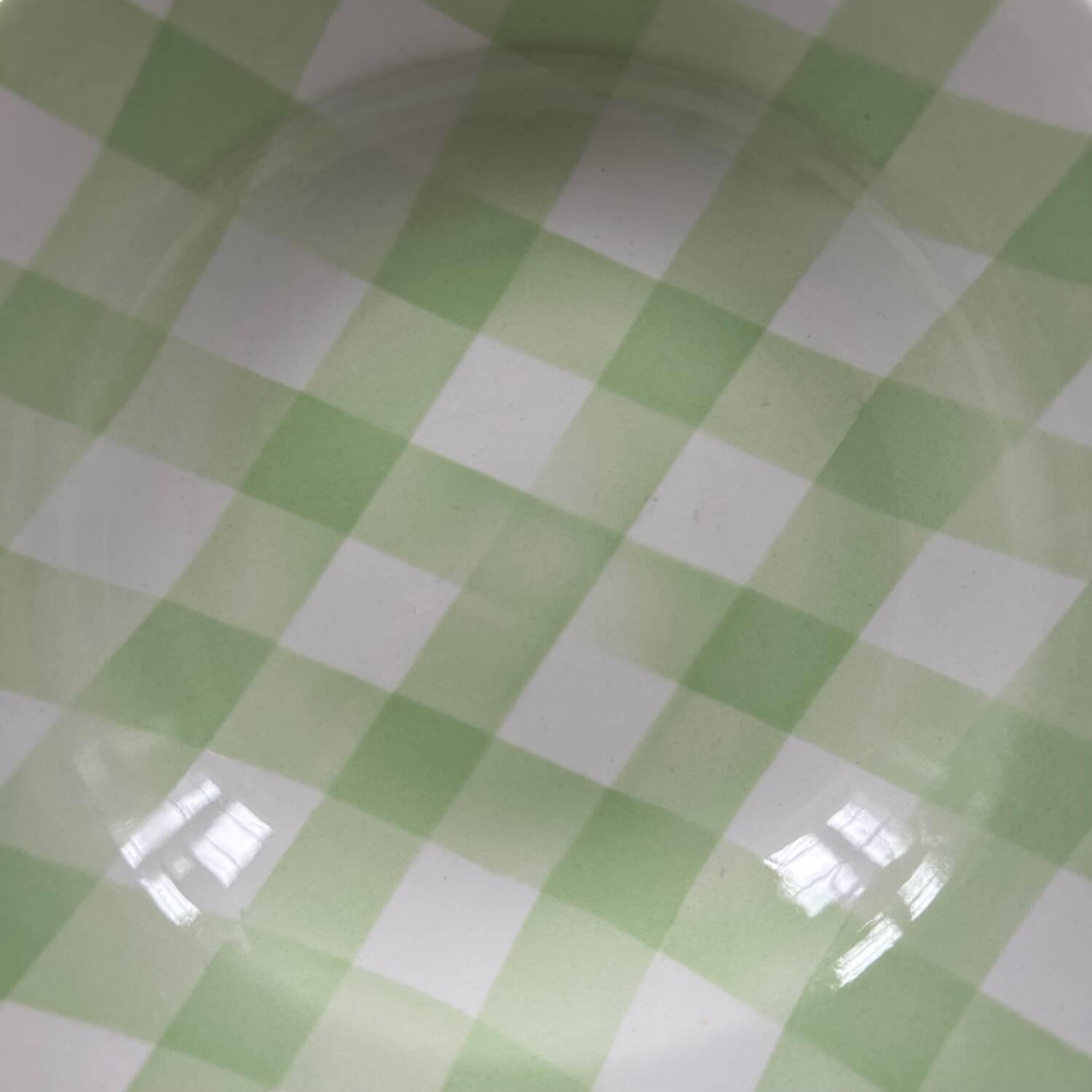 Pale green checkered plate