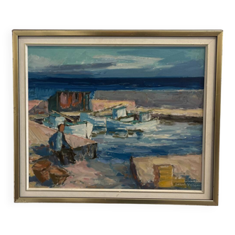 Huile sur toile de Svend Nilsson