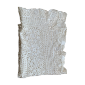 White crochet tablecloth