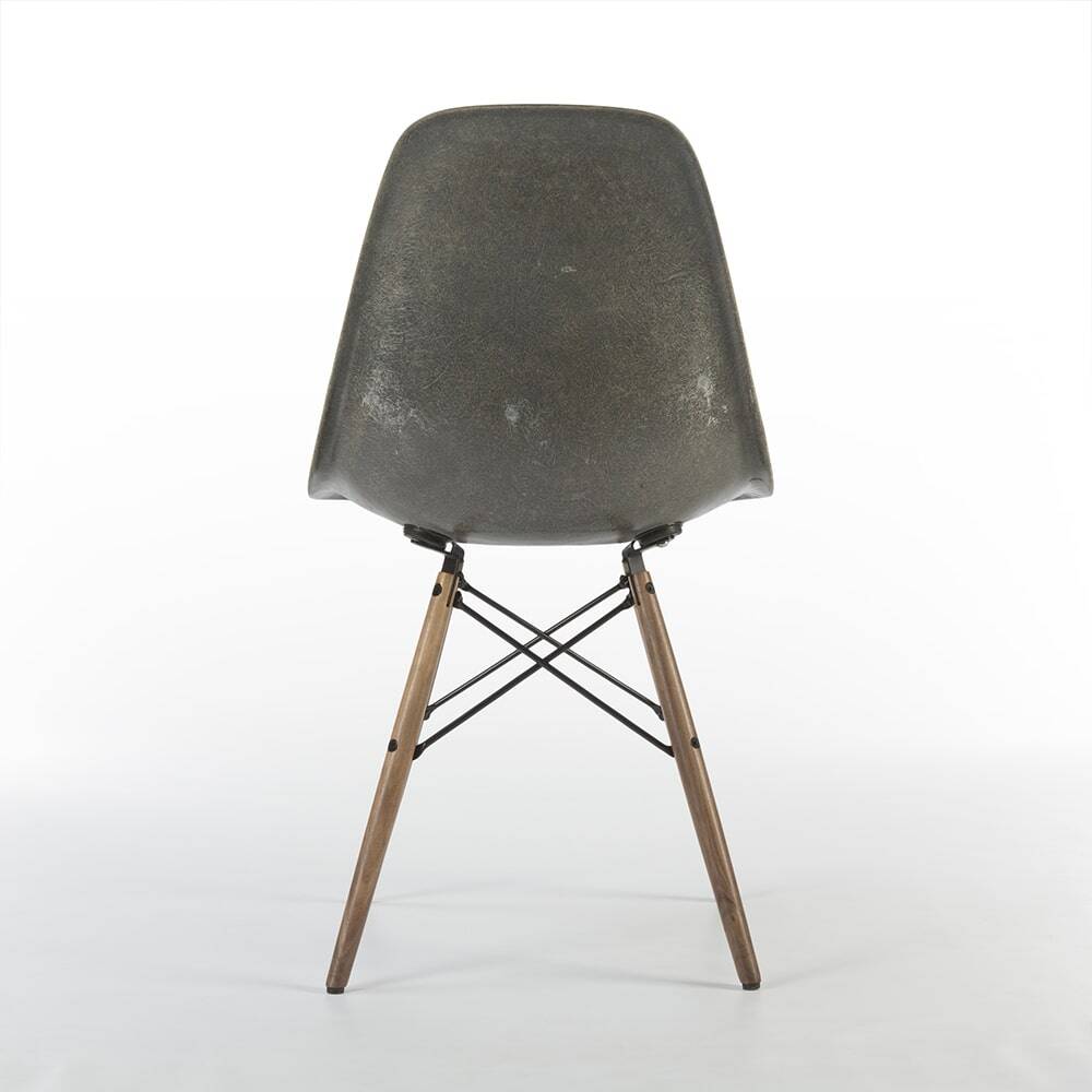 Elephant Grey Pair (2) Herman Miller Original Eames DSW Dining Shell Chairs