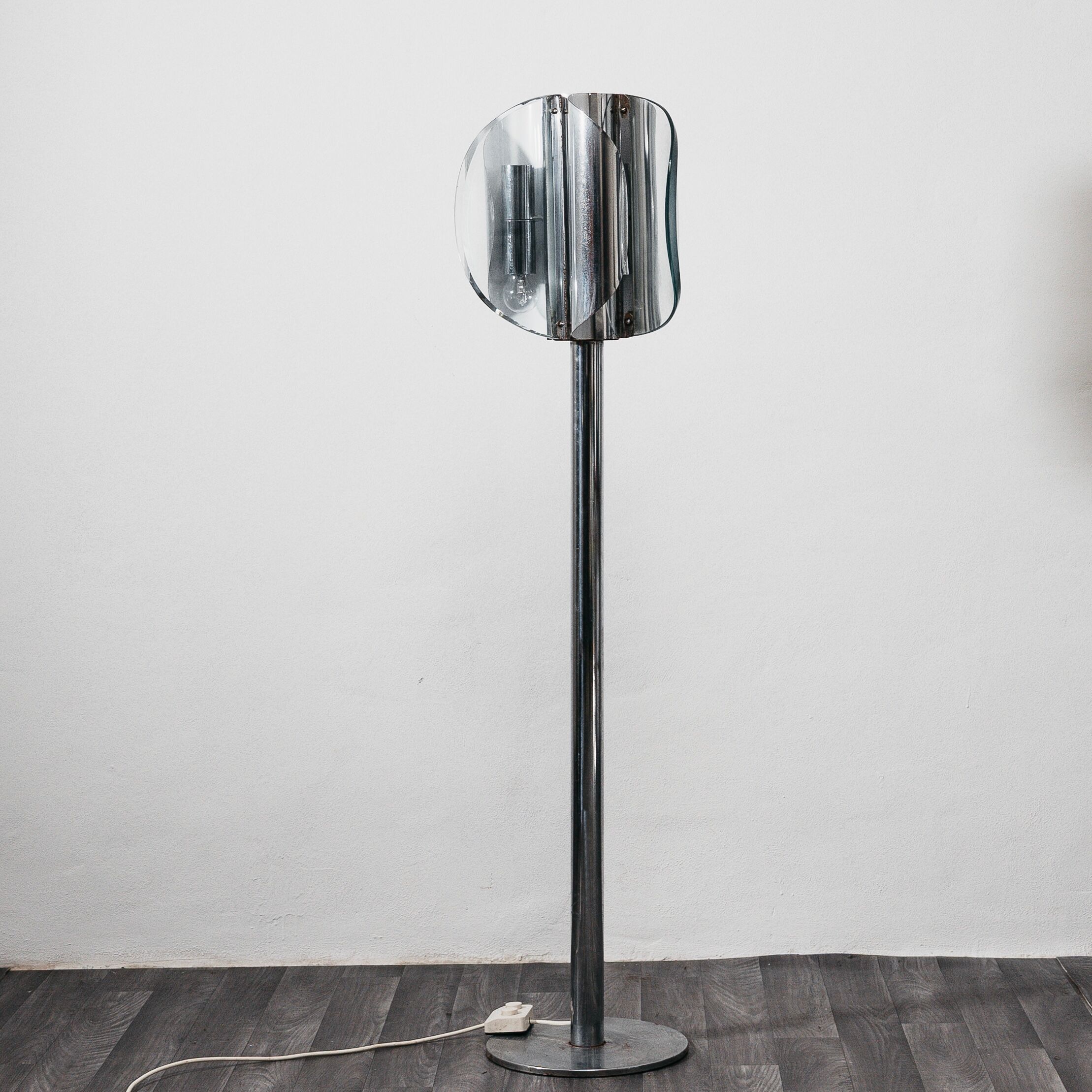 Lampada Da Pavimento Stile Fontana Arte Vintage Design 1970’s Modernar