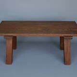 Table brutaliste en chêne massif