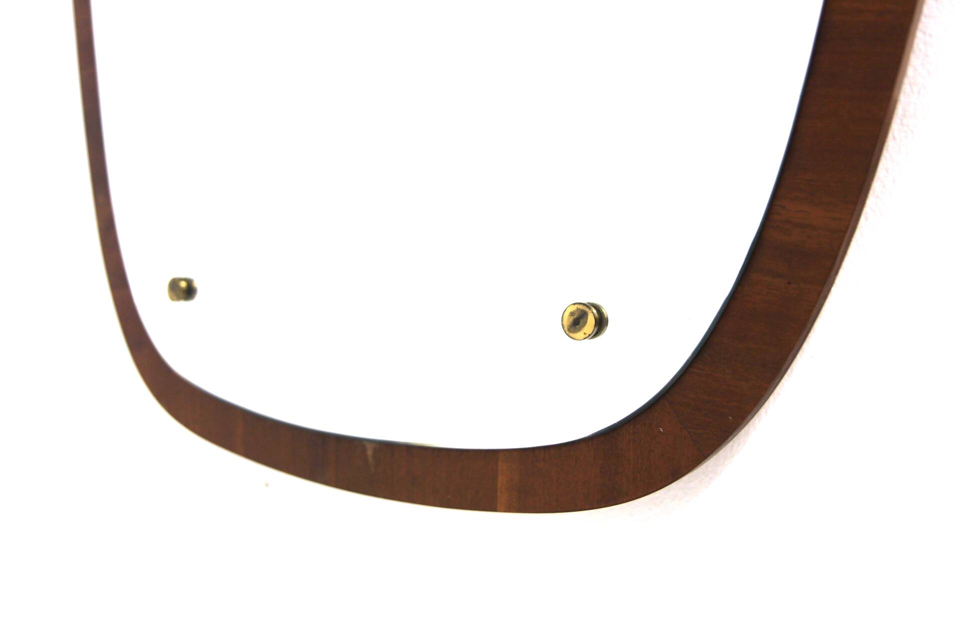 Miroir scandinave en acajou, 76x55cm, Suède, 1950