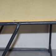 Table de bureau empilable militaire britannique en acier inoxydable