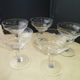 Set de 5 coupes à champagne  vintage en verre meulé