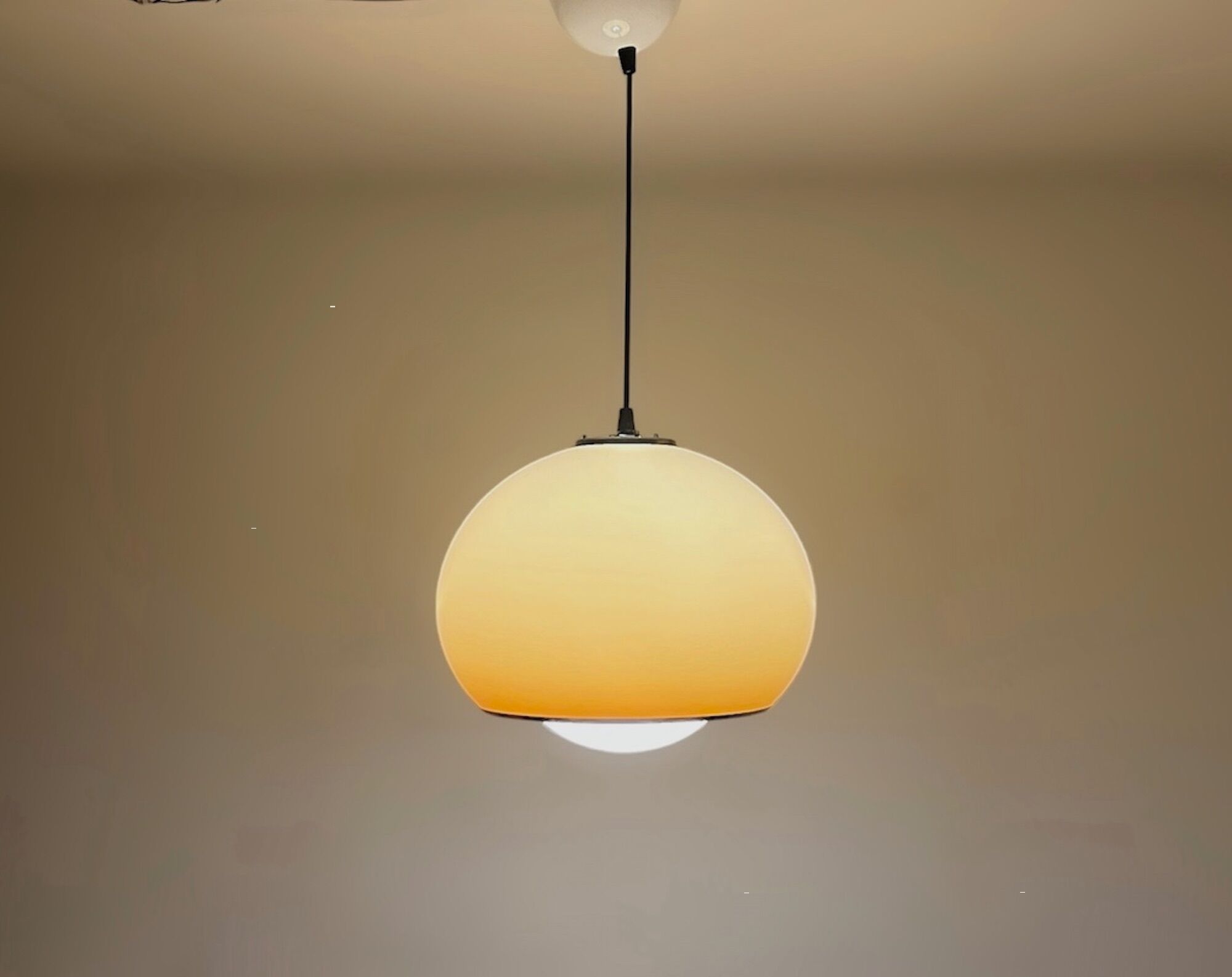 Space age lamp bud gradient brown harvey guzzini, 60s