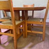 Pine table and 4 chairs