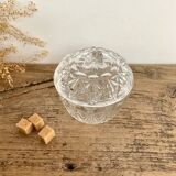 Sucrier en verre de Reims ciselé