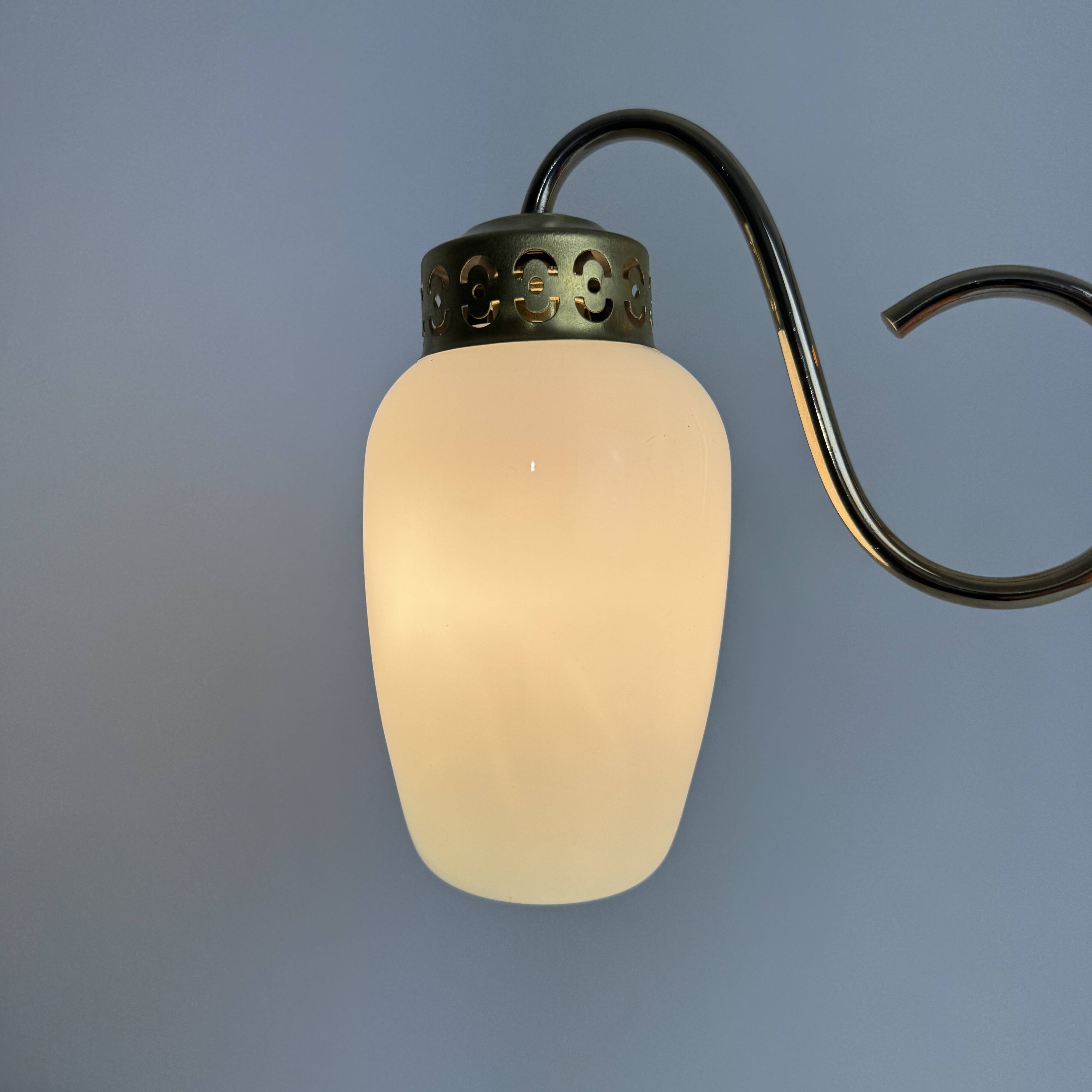 Lot 3 vintage opaline wall lights