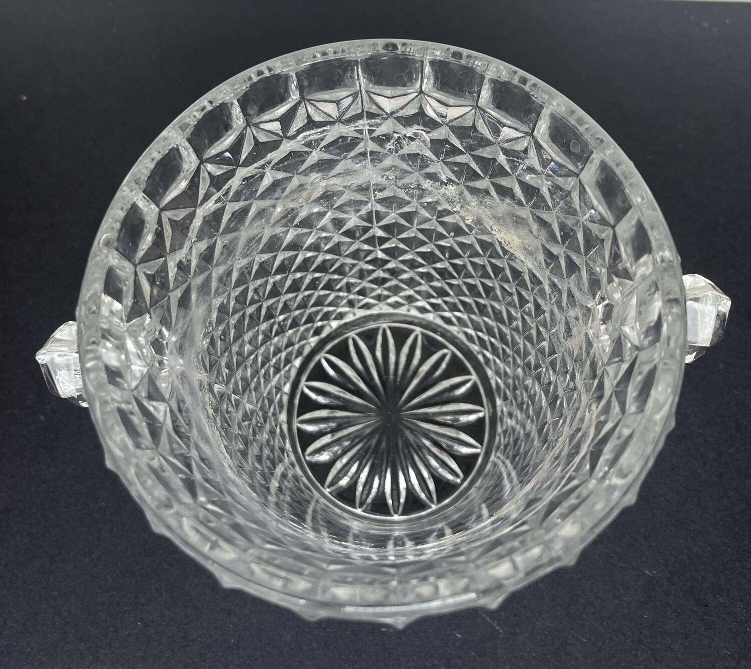 Vintage Cut Glass Ice Bucket