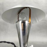 Pair Bauhaus Chrome Adjustable Table Lamps, 1930s Czechoslovakia