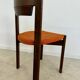 Set of 6 Girsberger Scandinavian style chairs from the 70s, vintage, solid wood, original fabric