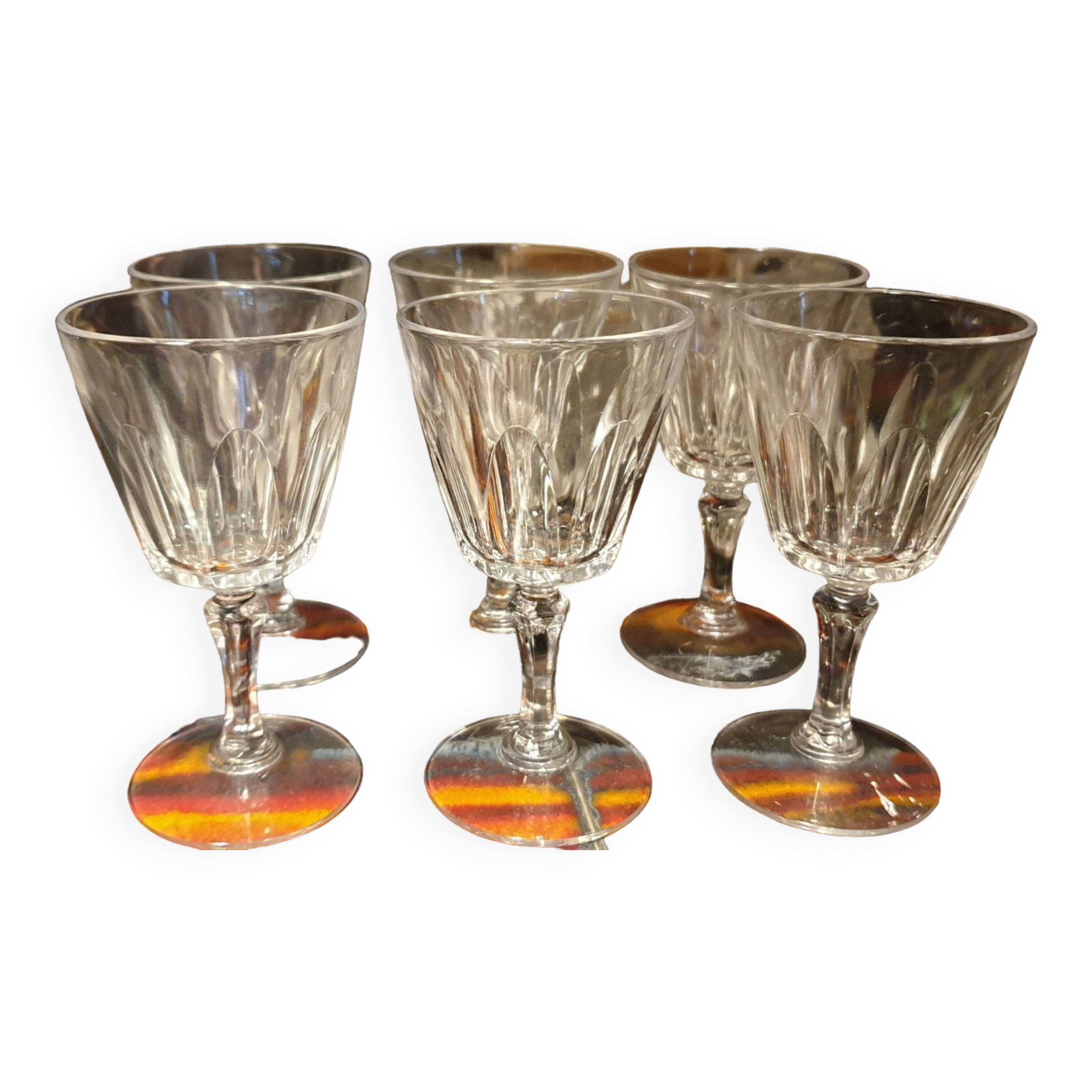 Set of 6 crystal liquor glasses