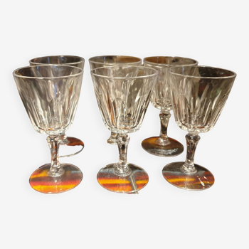 Set of 6 crystal liquor glasses