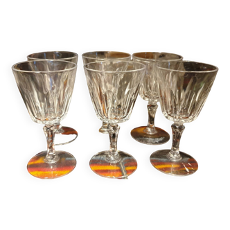 Set of 6 crystal liquor glasses