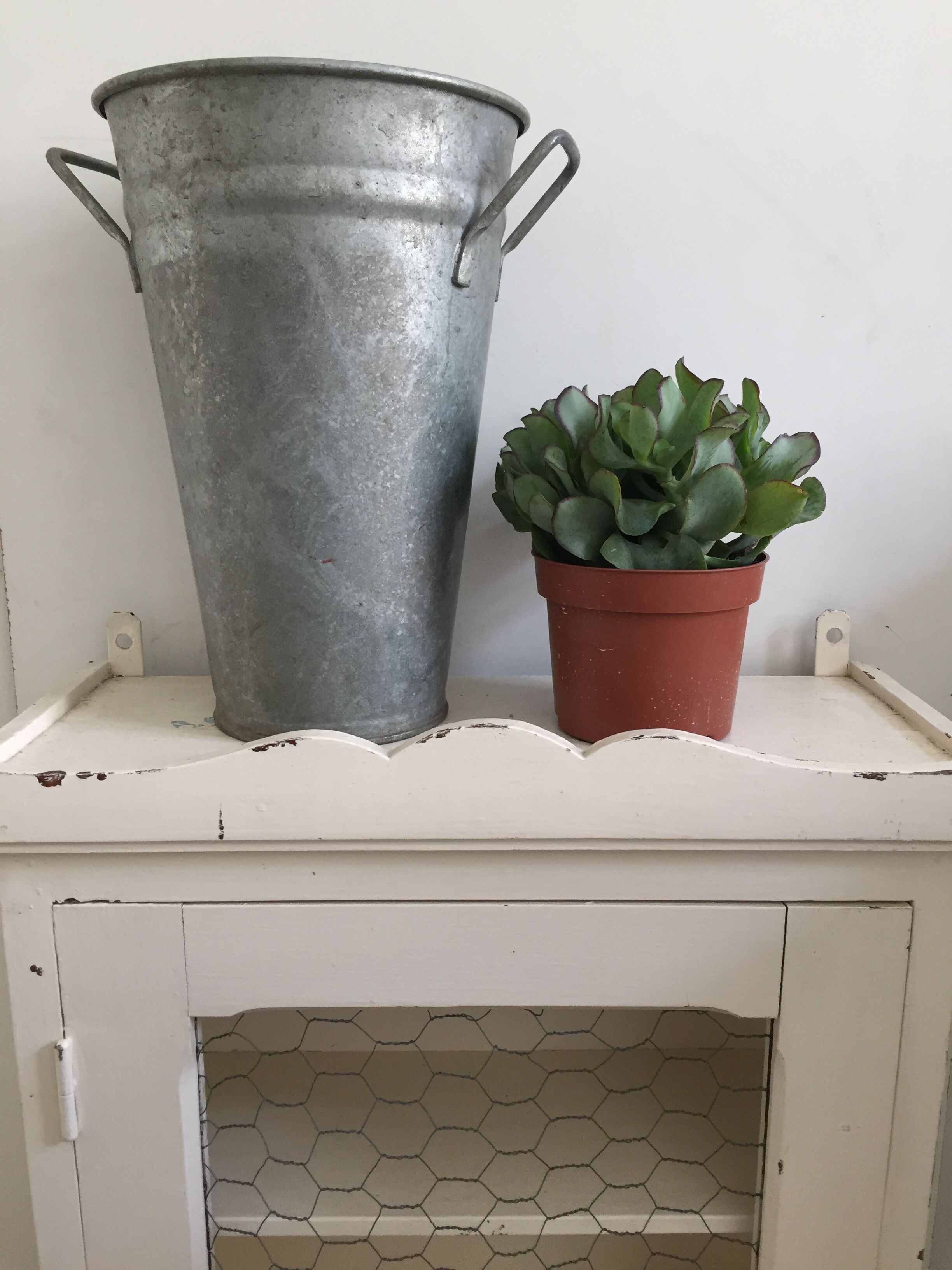 Zinc florist pot, Galva