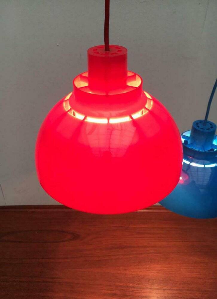 Mid-Century Danish Minisol pendant lamps by K. Kewo for Nordic Solar, 1960s, set of 2