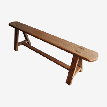 Country-style bench in solid oak