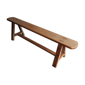 Country-style bench in solid oak
