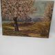 Apple trees in blossom oil on panel