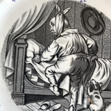 Lot of three plates Sarreguemines