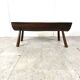 Solid wooden brutalist coffee table, 1960s