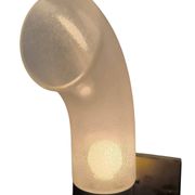 Brass and Pulegoso Glass Wall Lamp attributed to Aldo Nason for Mazzega 1960s