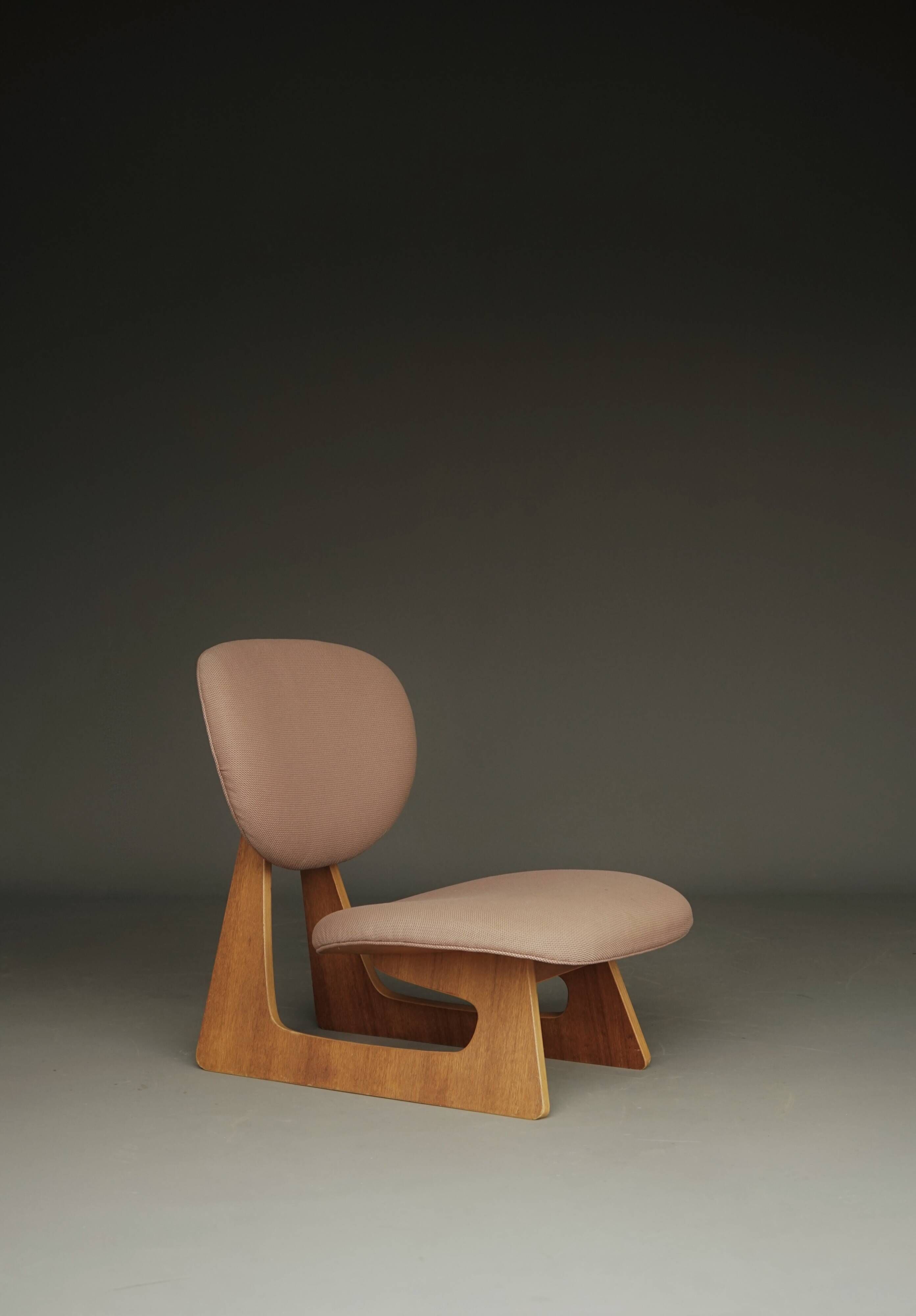 model 5016 Low Chair by Junzo Sakakura and Daisaku Cho, 1970s