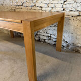 Solid elm dining table - Vintage - 1980