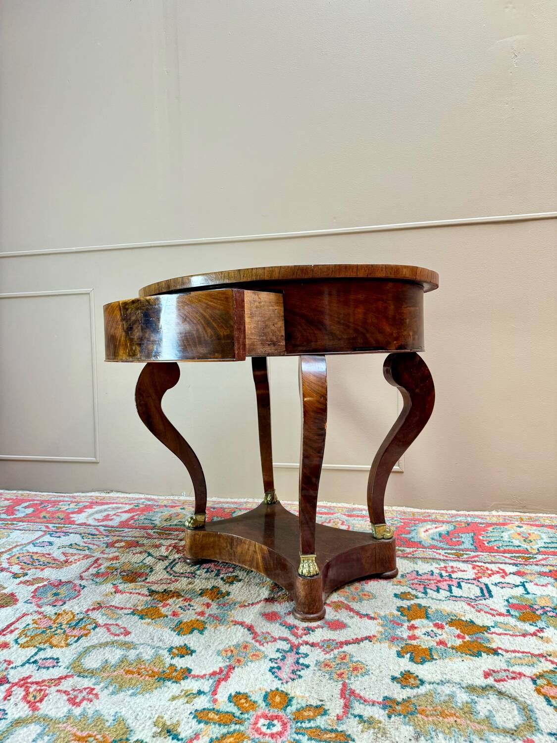 Gueridon, Mahogany Coffee Table from the Empire Period, 19th Century