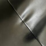 Semana design armchair in black leather and steel by D.Weeks, limited edition 1980