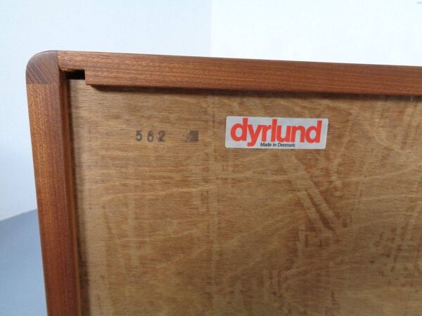 Large Teak Tambour Sideboard from Dyrlund, Denmark, 1970s