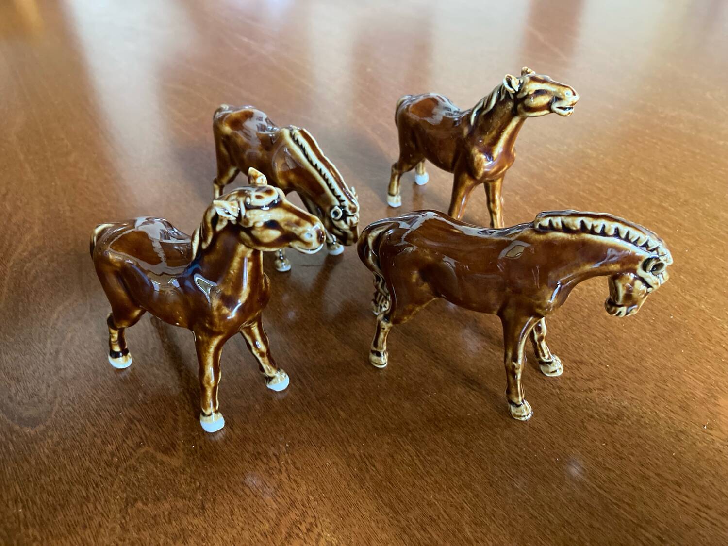 Glazed ceramic horses
