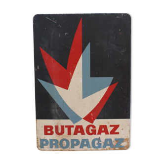 Plaque publicitaire double faces Butagaz Propagaz