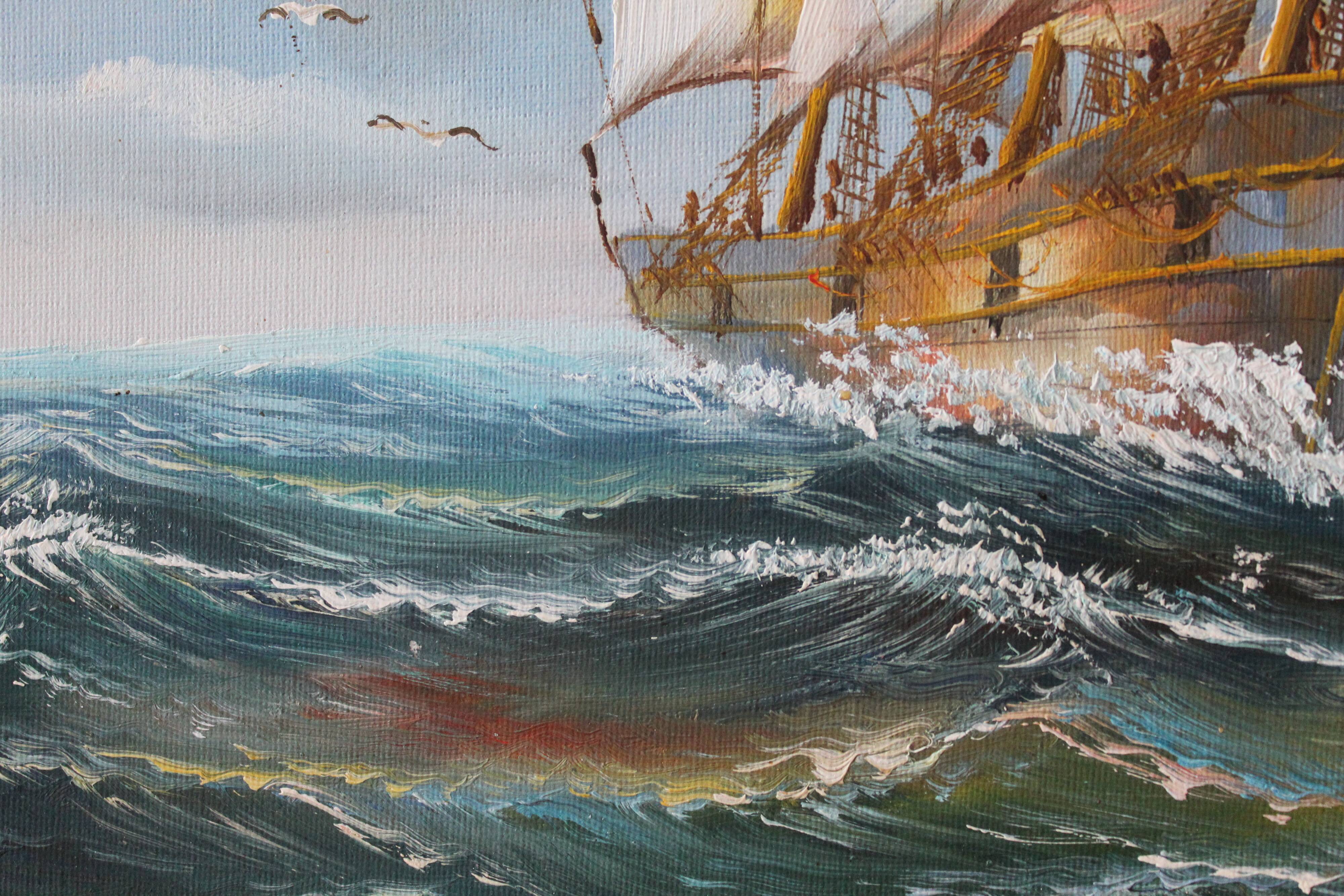 Tableau "Voilier dans la tempête"