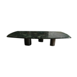 Coffee table in green marble and steel
