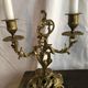 Pair of candlesticks in chiseled bronze and gilded 19th century France