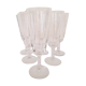6 engraved Crystal champagne flutes