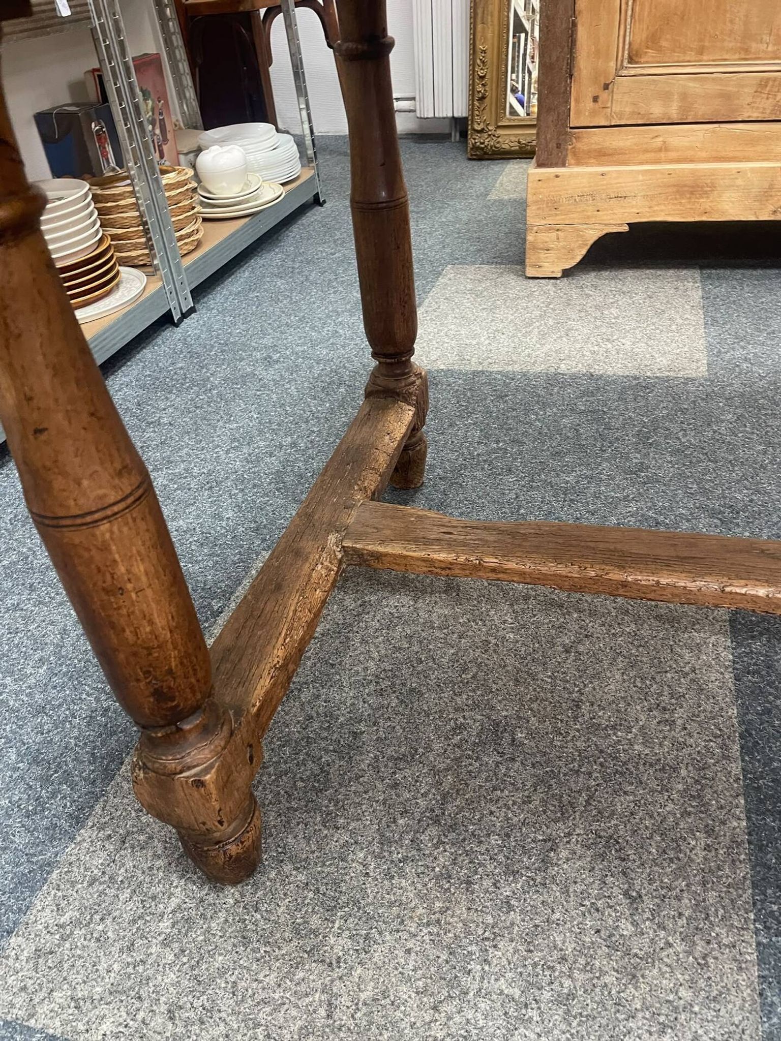 Old Louis XIII farmhouse table in solid oak – Console / Island of