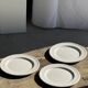 Set of 3 large classic white plates D24.5