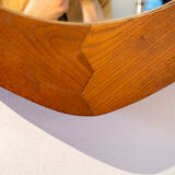 Mirror framed in Campo walnut wood and Graffi Italia Anni '50