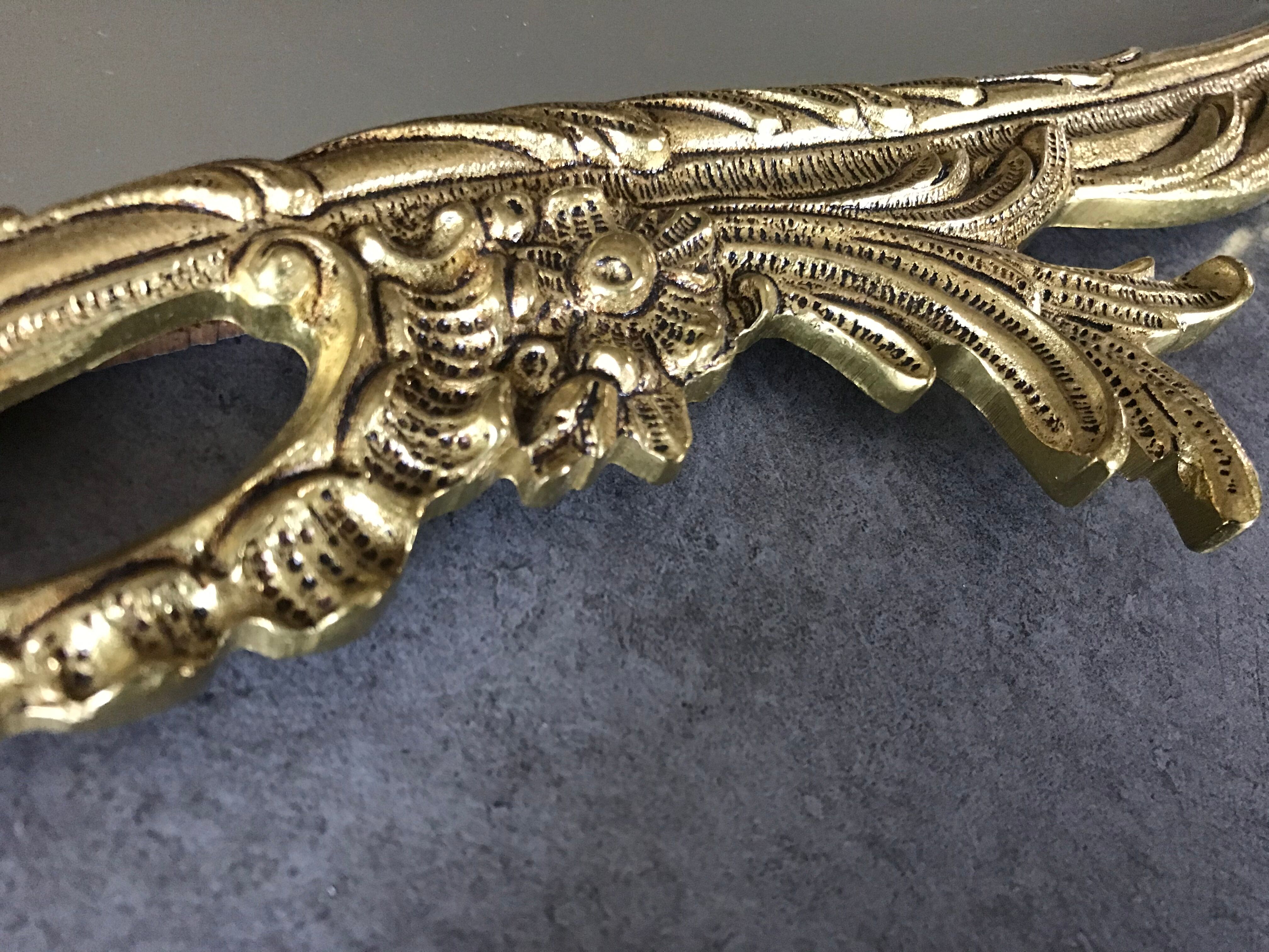 Miroir in bronze gilded style rocaille 68 x 42 cm