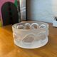 Decorative Organic Glass Vases, set of two engraved sculptural pieces, vintage
