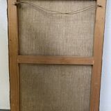 Peinture à l’huile sur bois fleurs signée Grumet