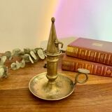 Brass cellar rat candle holder