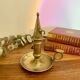 Brass cellar rat candle holder