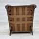 1950s, Danish relax armchair, green furniture velour, carved oak wood.