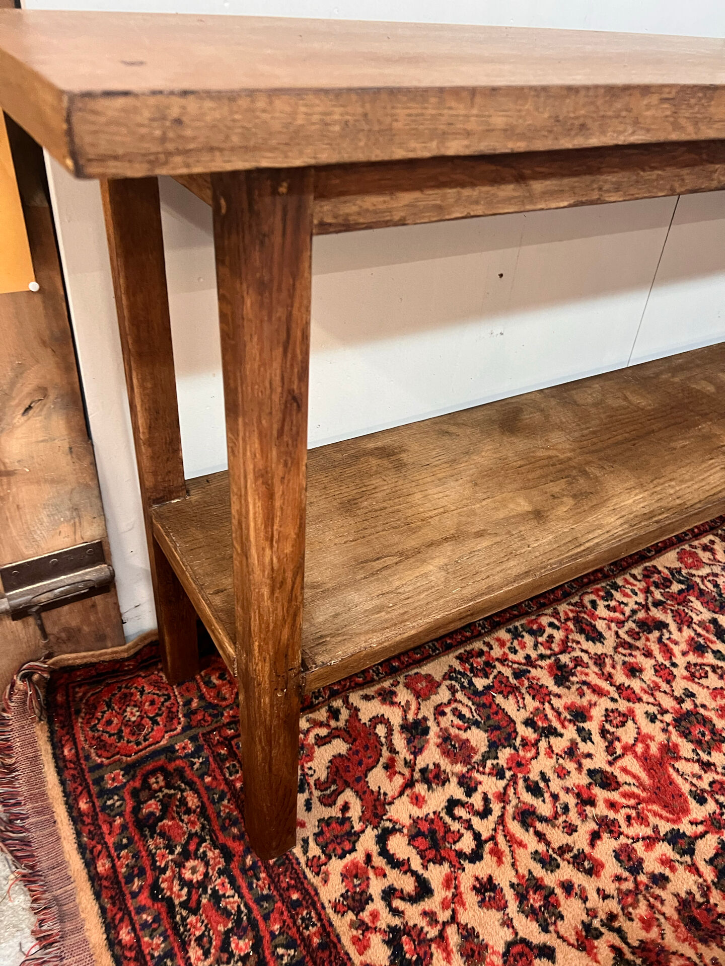 Ancienne console d’atelier en chêne