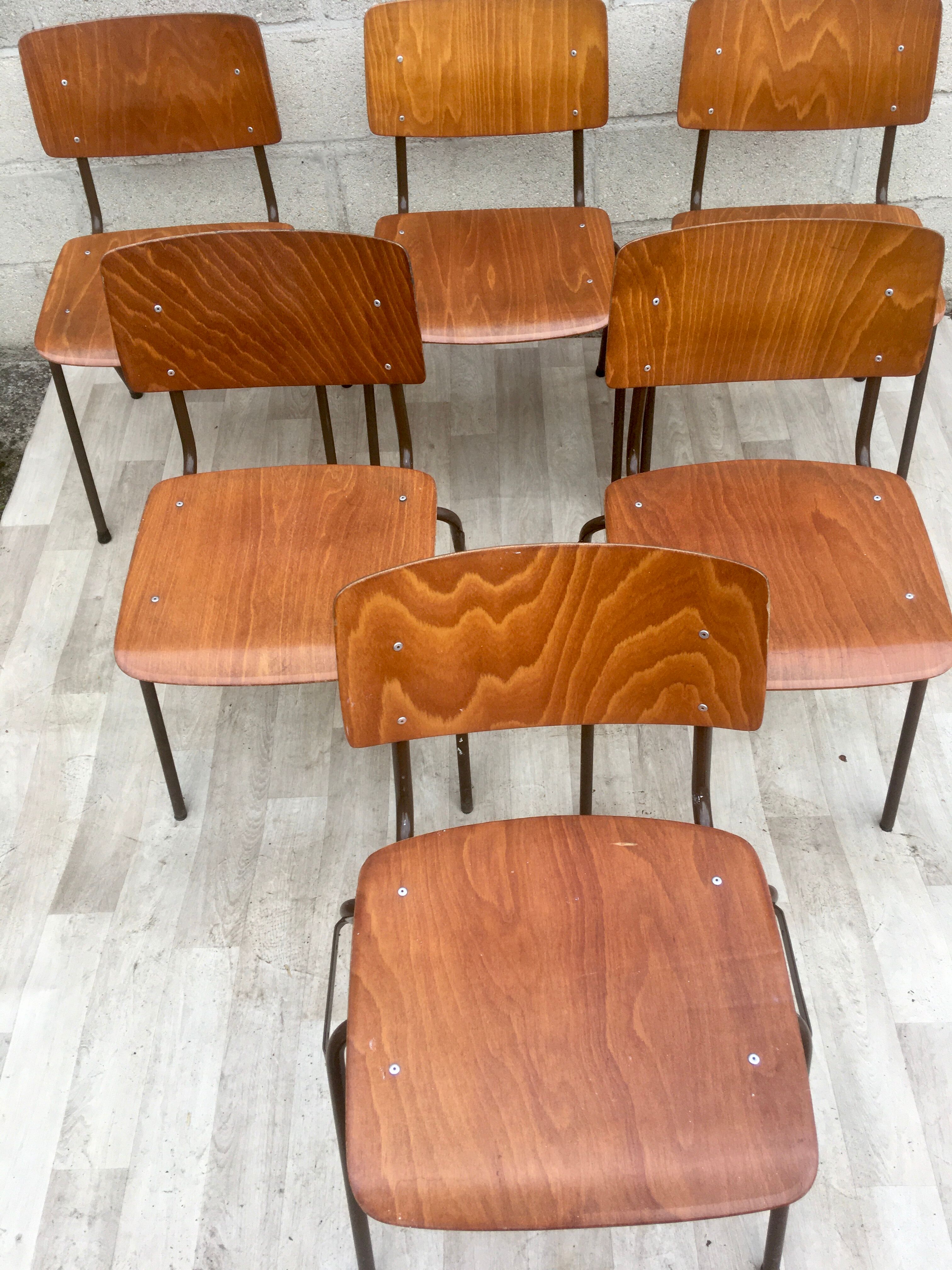 Set of 6 vintage Dutch Marko chairs